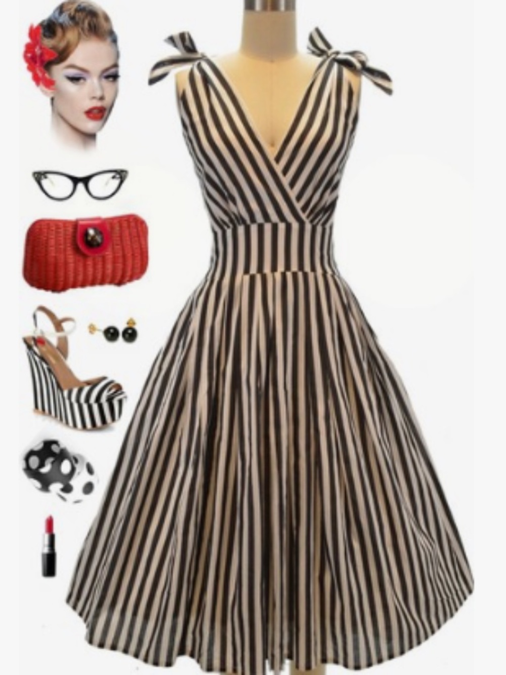Black and White Stripe Dress